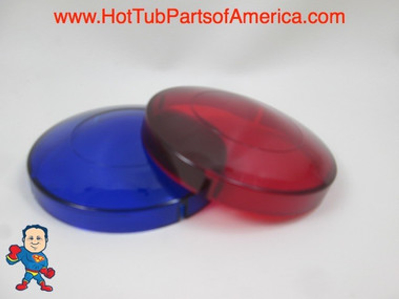Red & Blue Lens Cover for Spa Hot Tub Light Lens 3 1/4" Video How To