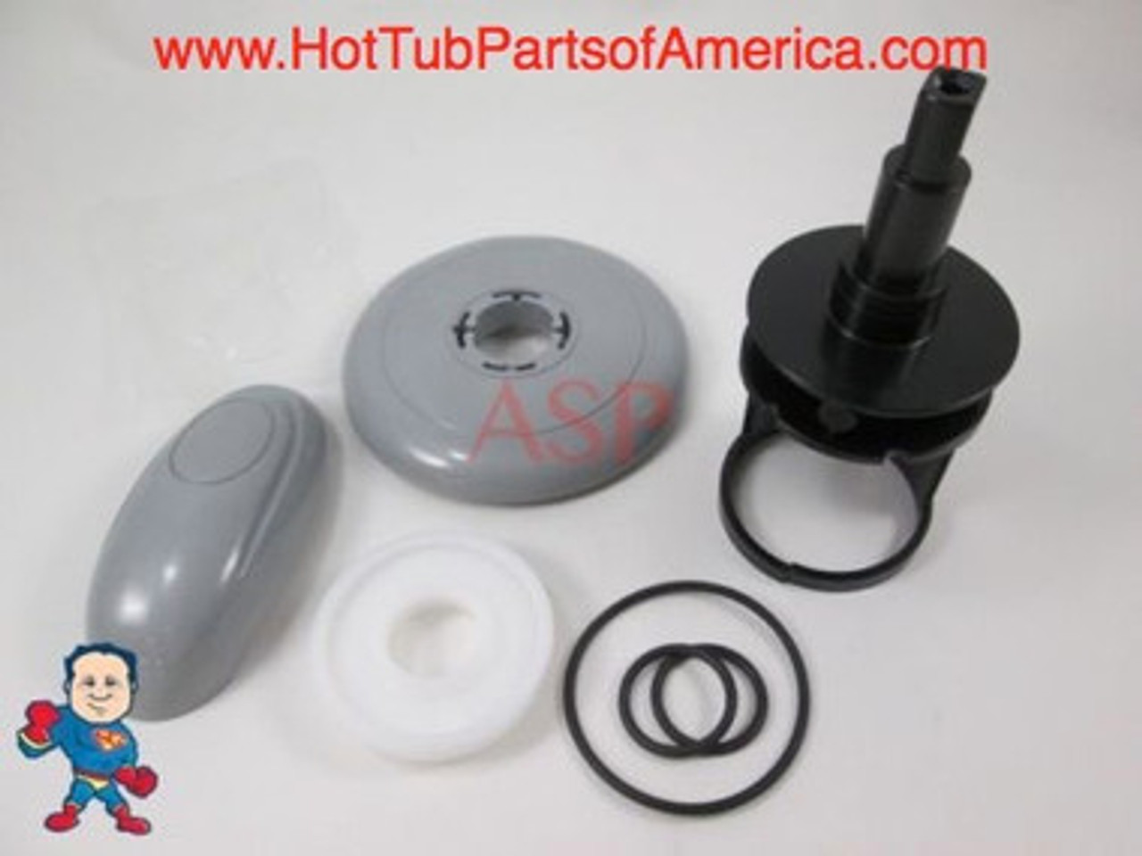 Short Version Diverter Valve Spa Kit Hot Tub Stem O-Rings Cap Handle Hot Spring Watkins 
If you have the longer white Stem Gate look in our store for it.. We offer it as well..