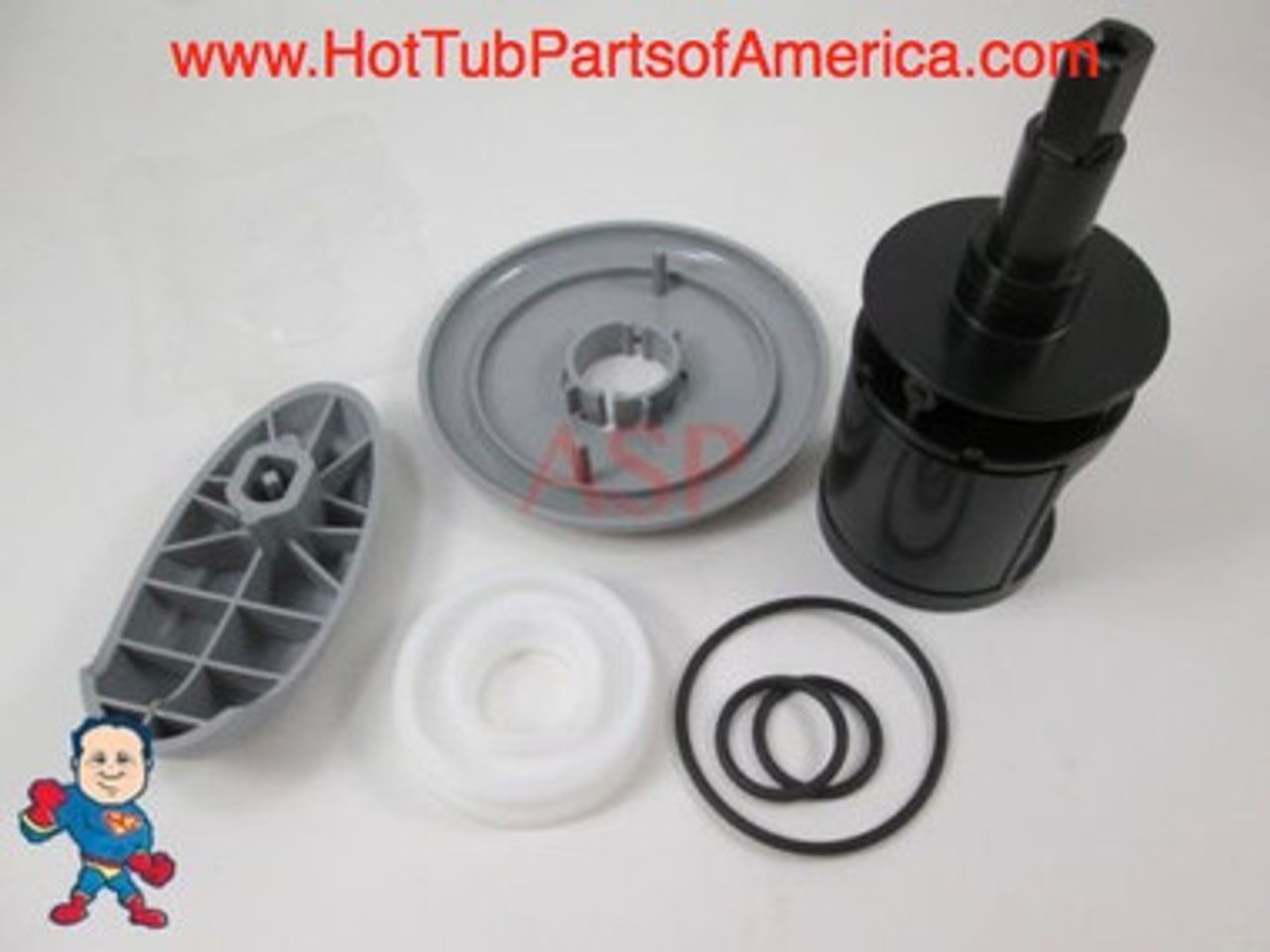 Short Version Diverter Valve Spa Kit Hot Tub Stem O-Rings Cap Handle Hot Spring Watkins