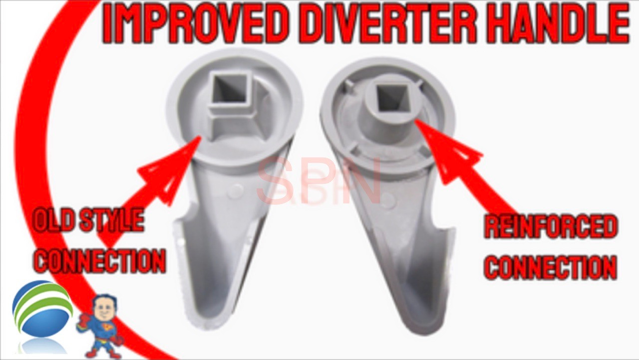 Spa Hot Tub Diverter Reinforced Handle Knob 4" Long 2" Wide Gray How To Video