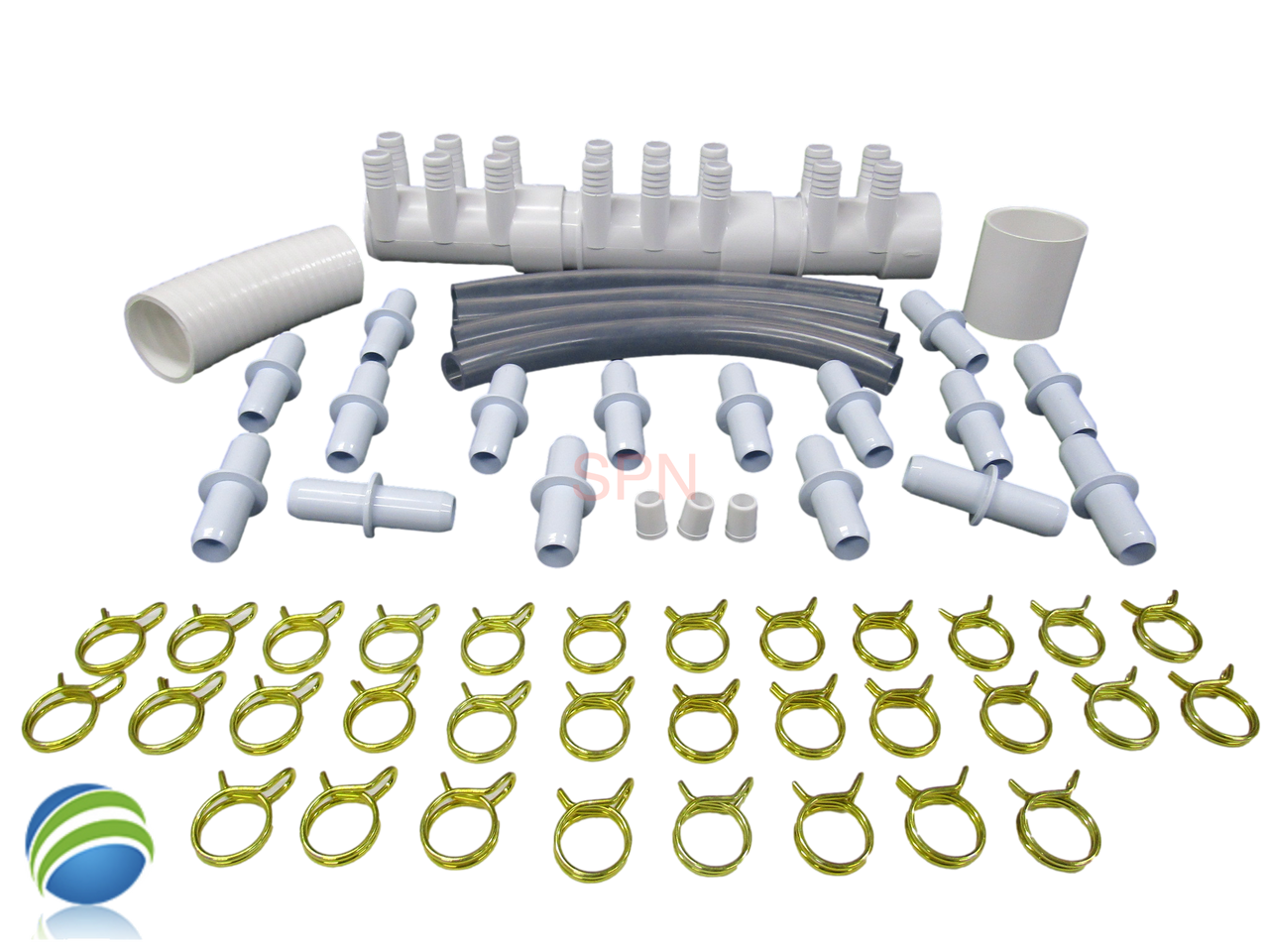 Manifold Hot Tub Spa Dead End (16) 3/4" Outlets Glue and Coupler Kit Video How To