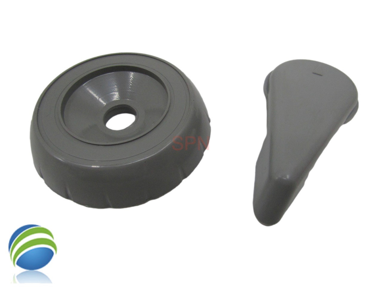 Spa Hot Tub Diverter Handle & Cap 3 3/4" Wide Gray Notched Valve How To Video