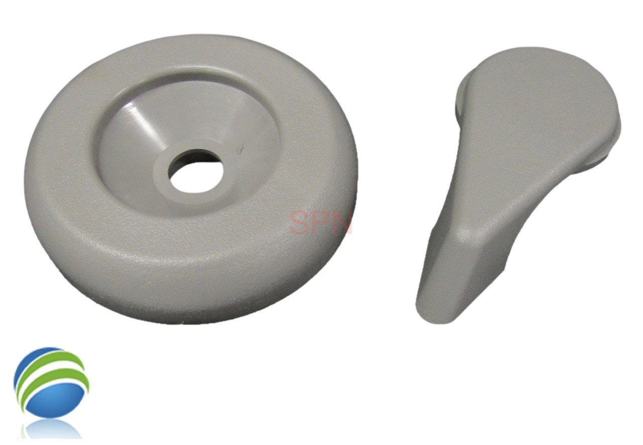 Spa Hot Tub Diverter Reinforced Handle Cap 3 5/8" Gray Smooth Universal Hot Tub How To Video
