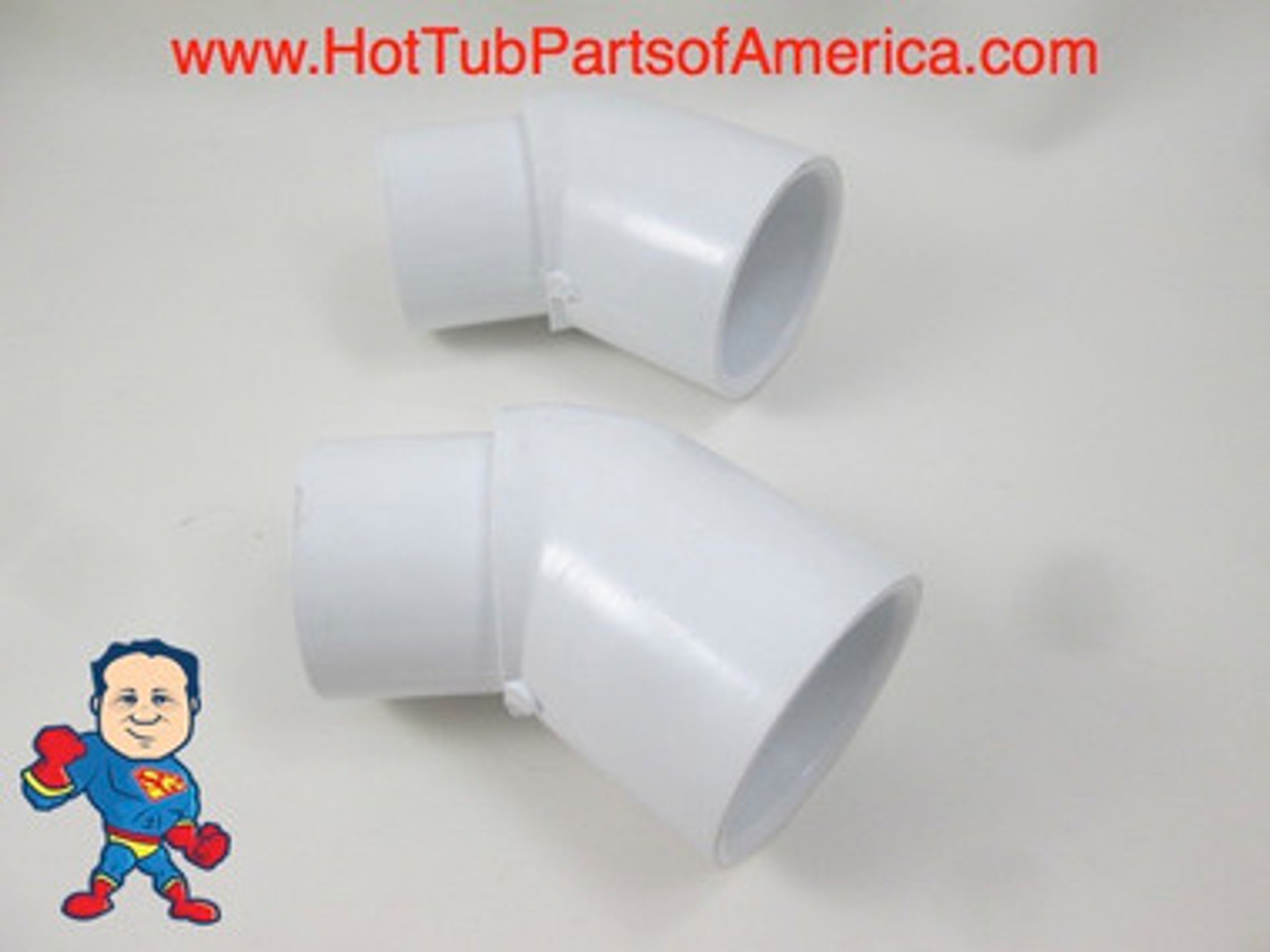 2X Hot Tub Spa 45° 1 1/2" Street X Slip Plumbing Ell PVC Fitting How To Video