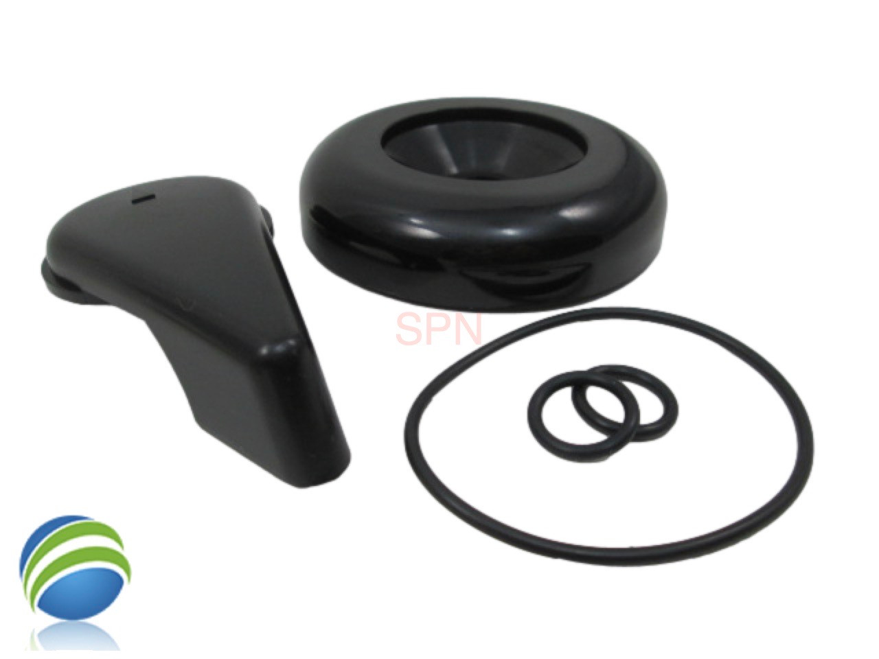 Diverter Valve Spa 3 5/8" Black Hot Tub O-Rings Cap Handle CMP