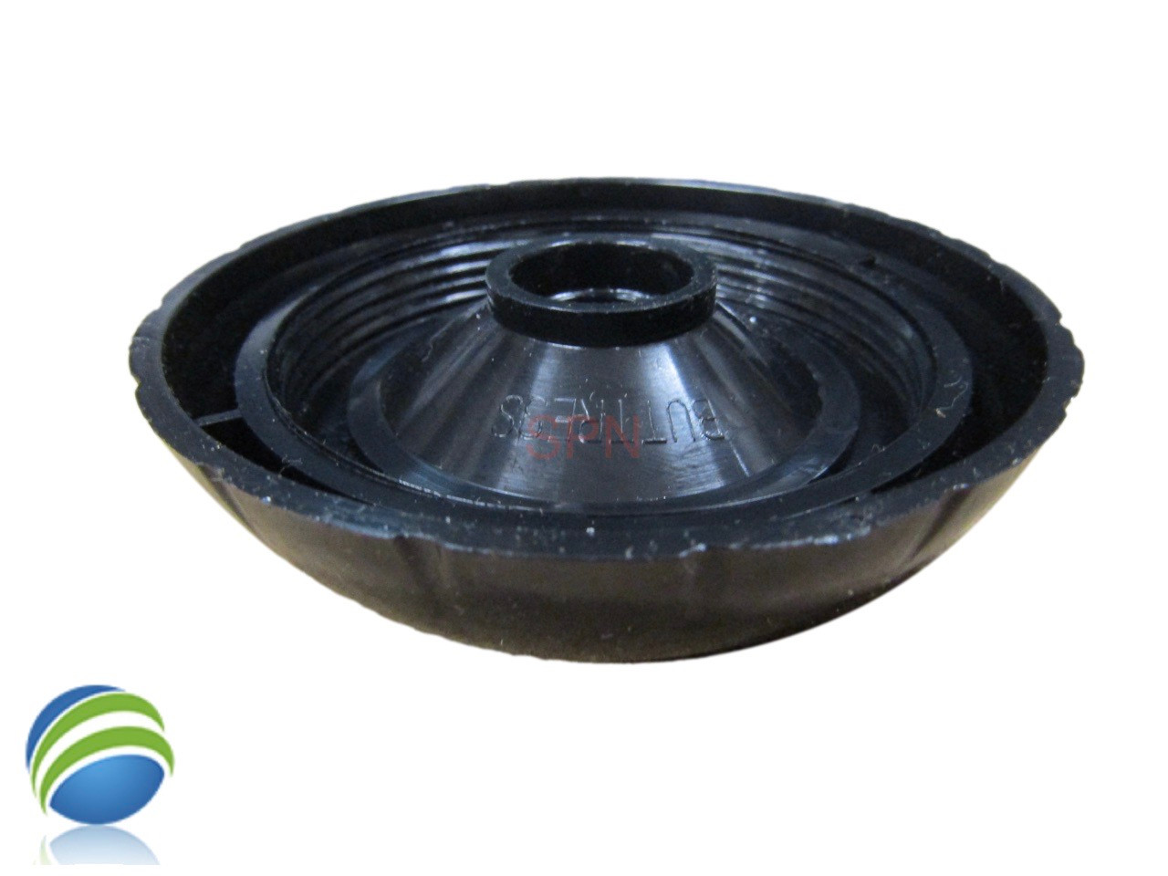 Spa Hot Tub Diverter Cap 3 3/4" Wide Black Notched Buttress Style