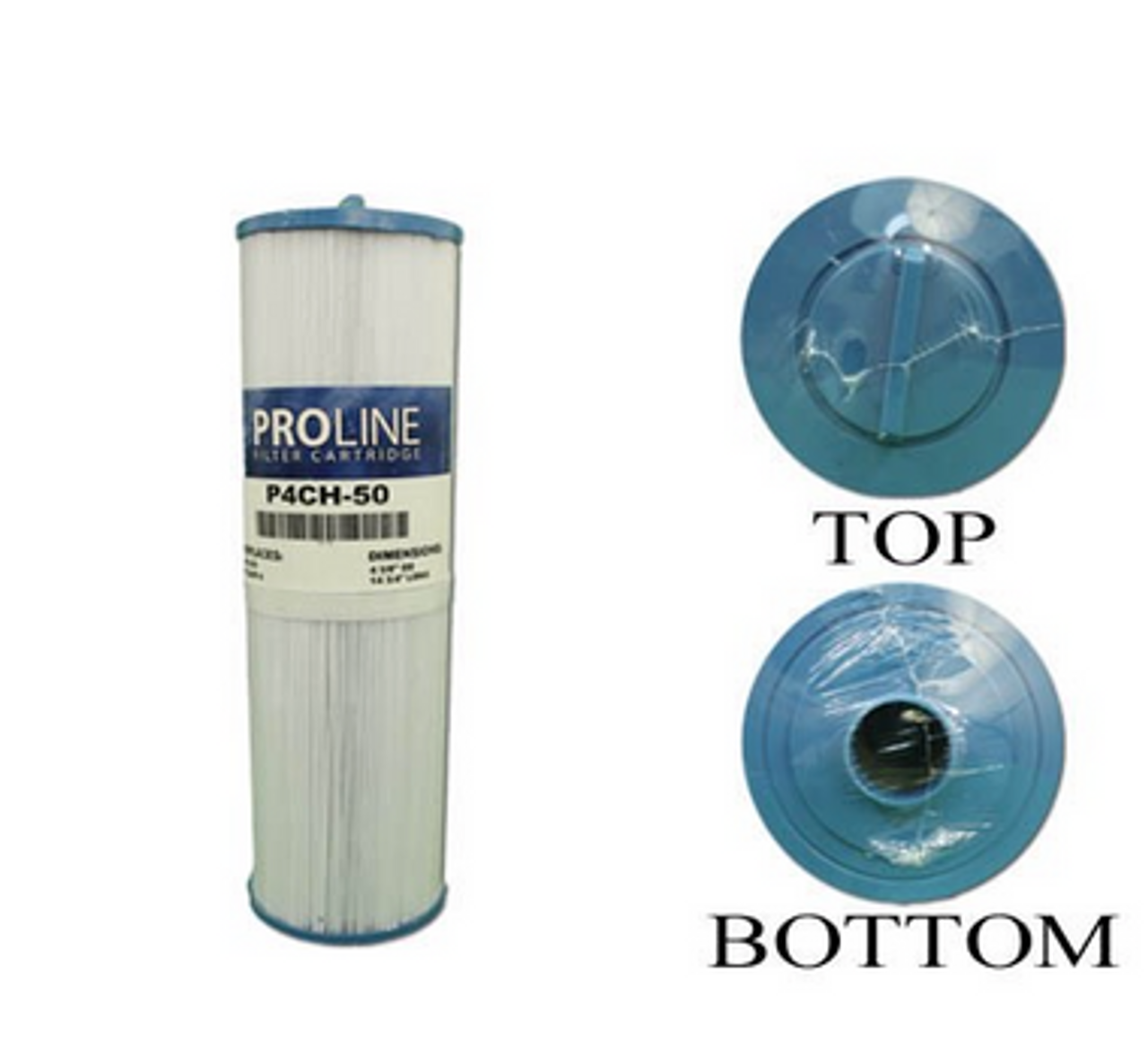 Filter Cartridge, Proline, Diameter: 4-5/8", Length: 14-3/4", Top: Handle, Bottom: 1-1/2" MPT, 50 sq ft