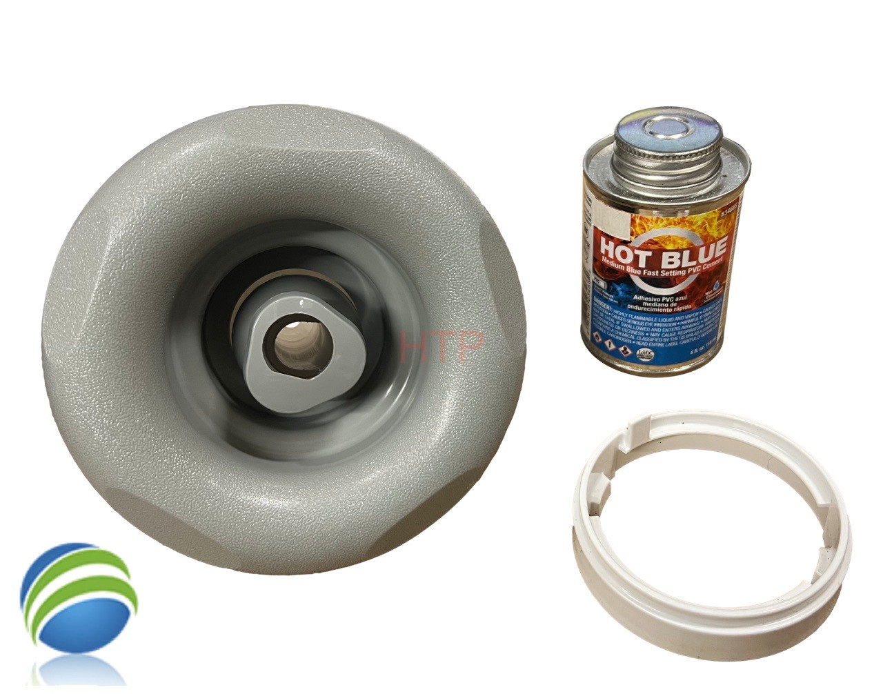 Nordic Hot Tub Retrofit 5 1/4" Jet with Glue Kit Gray Large VSR Spa