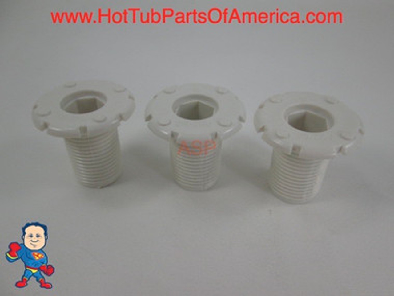 3X Spa Hot Tub 1 1/4" Air Jet Face Flange Fitting 3/4" Thread Injector Part