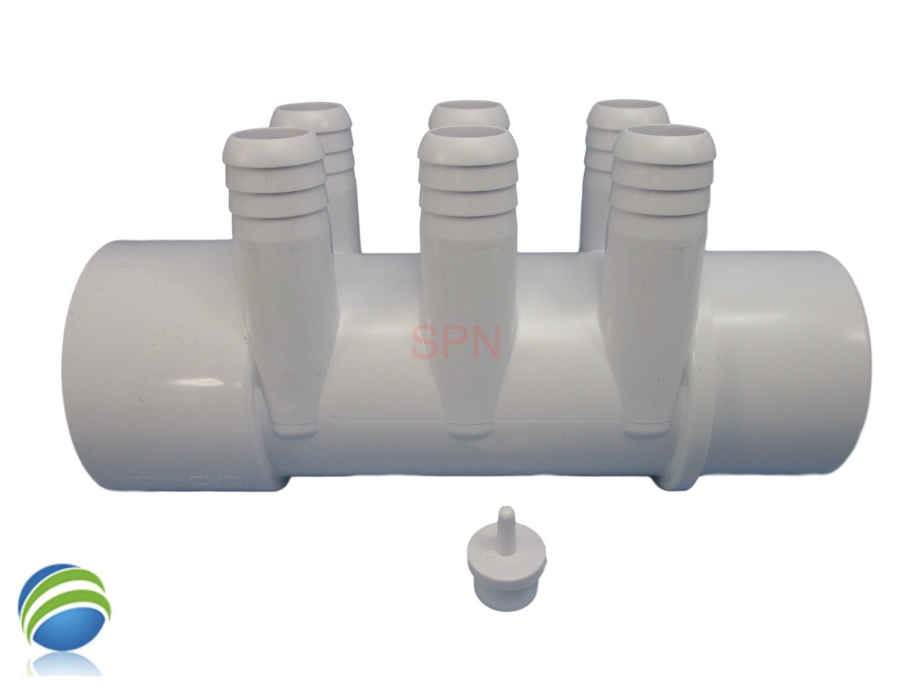 The manifold featured in this kit is Open on both ends.. One end receives a 2" Pipe or fitting that would measure 2 3/8" OD and on the other end glues inside of a 2" fitting that would measure 2 3/8" Inside Diameter..