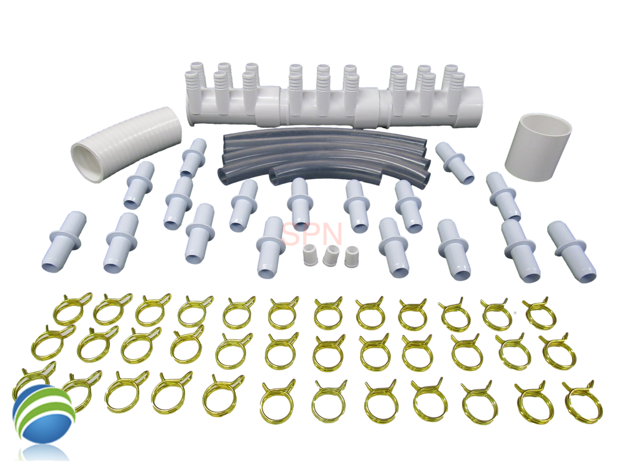 Manifold Hot Tub Spa Dead End (18) 3/4" Outlets with Coupler Kit Video How To