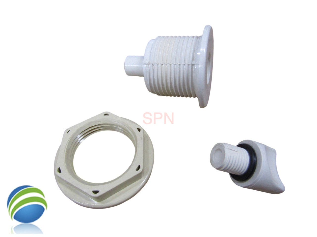 Spa Hot Tub Pump Air Bleeder Add On Kit 1/4" Mpt X 3/8" Barb with Sealer Fitting
The Hole size for this fitting is about 1 3/16"