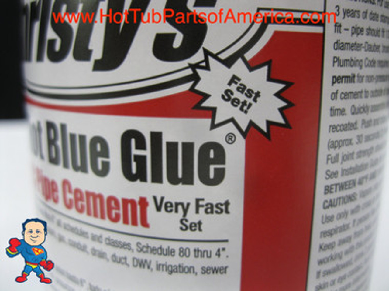 PVC Red Hot Blue Glue 8oz and Purple Primer 4oz Hot Tub Spa