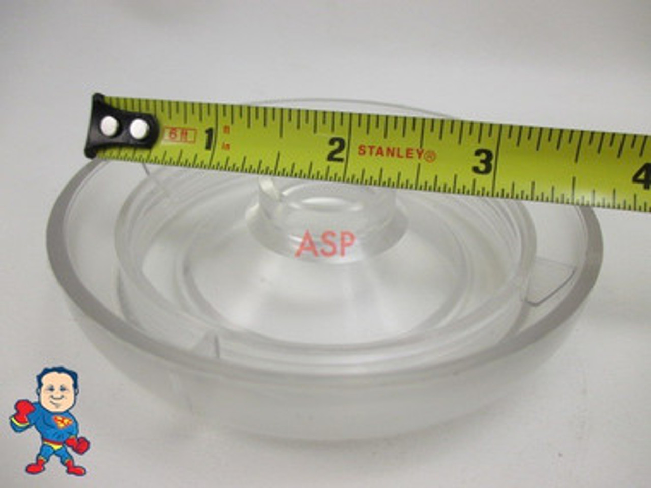 Spa Hot Tub Diverter Cap 3 3/4" Wide Clear Smooth Non Buttress How To Video