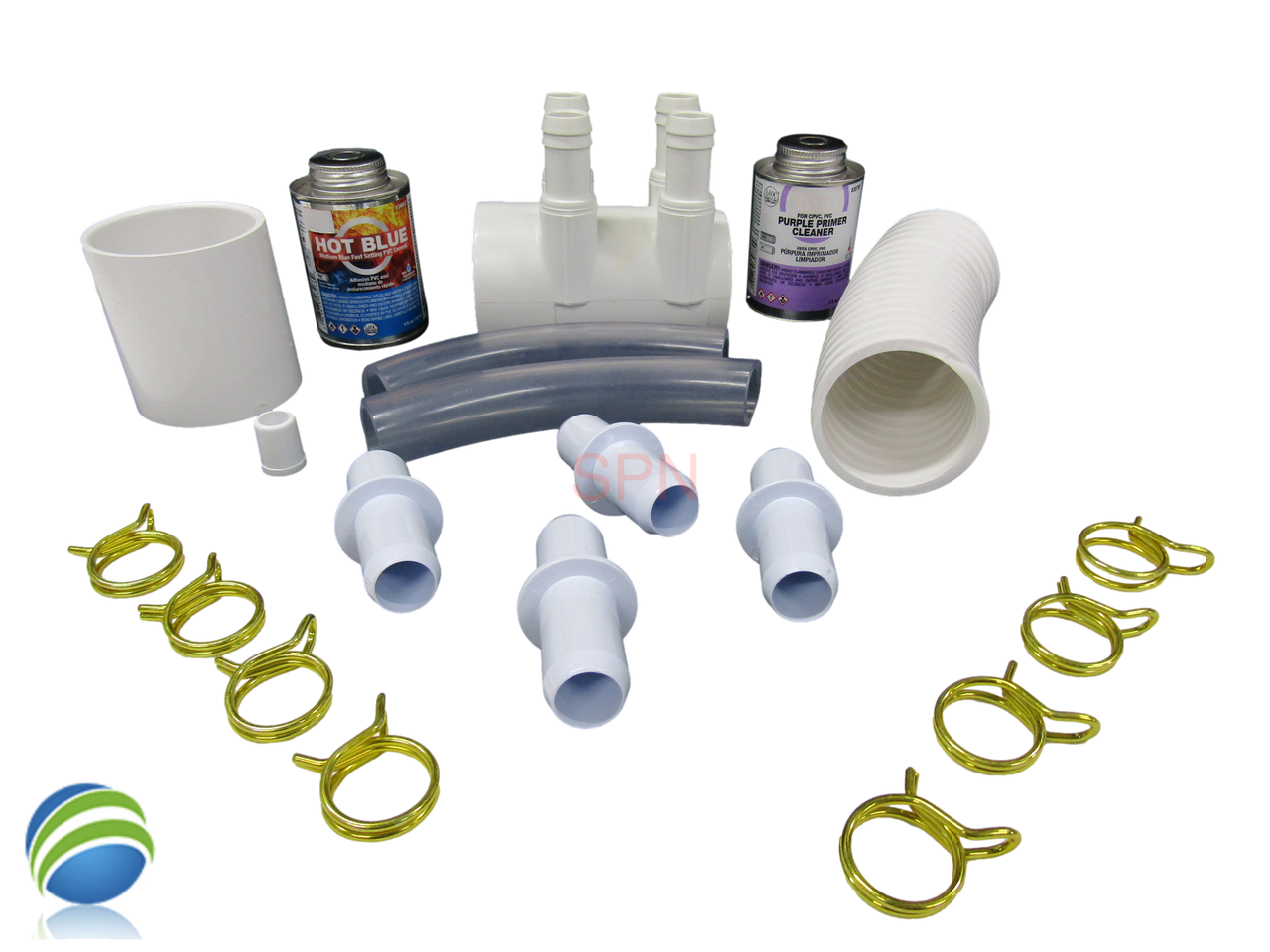 Manifold Hot Tub Spa 2" slip x Dead End x (4)3/4" Coupler Kit & Glue Video How To