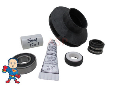 XP2 1.5 HP 2 1/8" Eye Impeller & Seal (1) Bearing Kit Aqua-Flo 230V 9 Amp or 115V 14 Amp