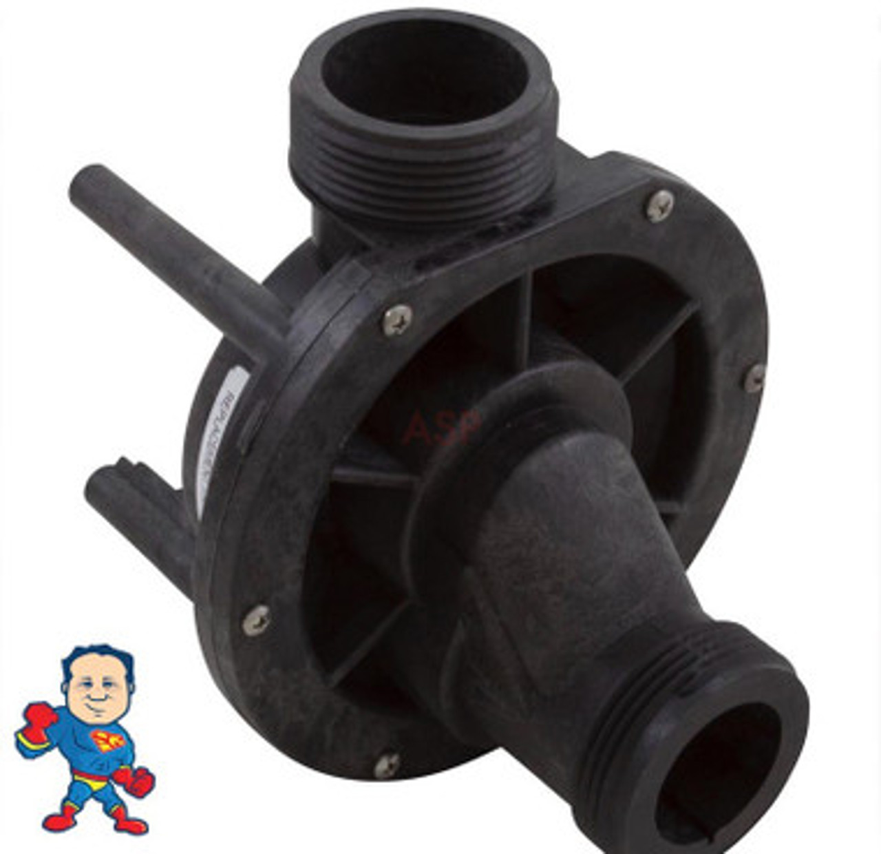 Wetend, Bath Pump Wet End, Aqua-Flo TMCP, 1.0HP, CD, 48-Frame, 1-1/2"MBT, (Self-Drain)