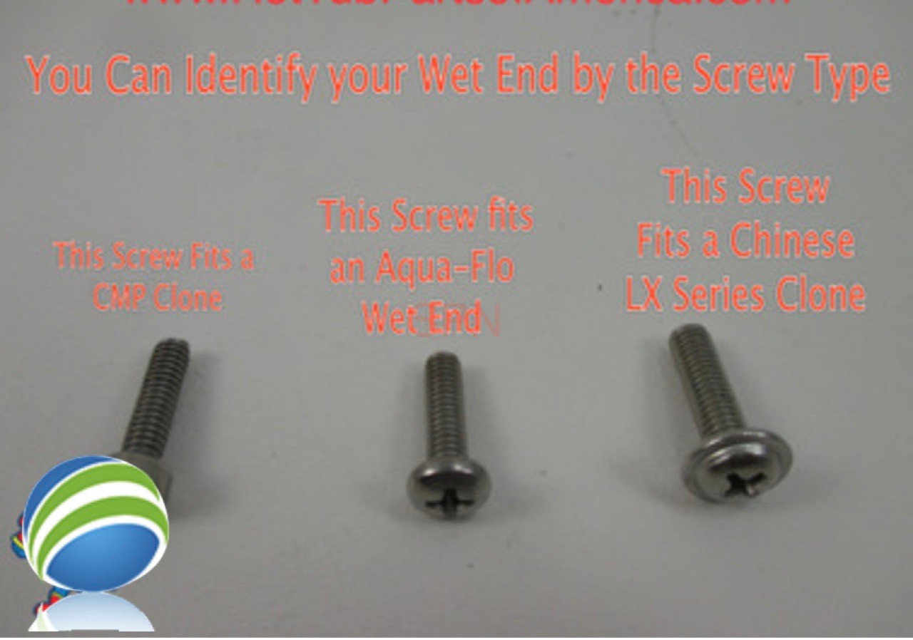 Here are the 3 different screws to help you identify which wet end you have.