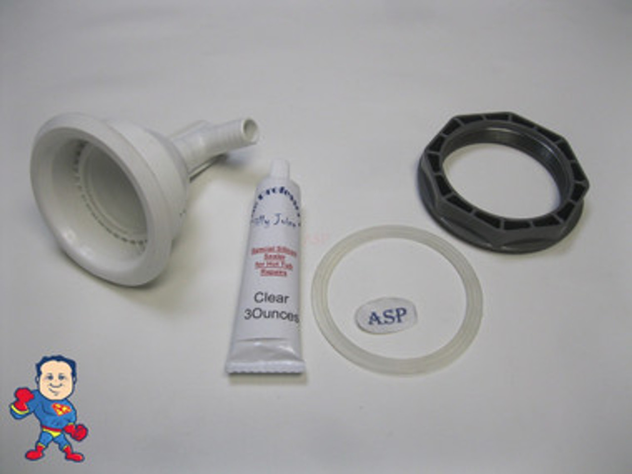 4 3/4" Wide, Jet Body Wall Fitting Kit, Pentair, Cyclone, Fits Jet Face Widths 5" to 6 1/2"
