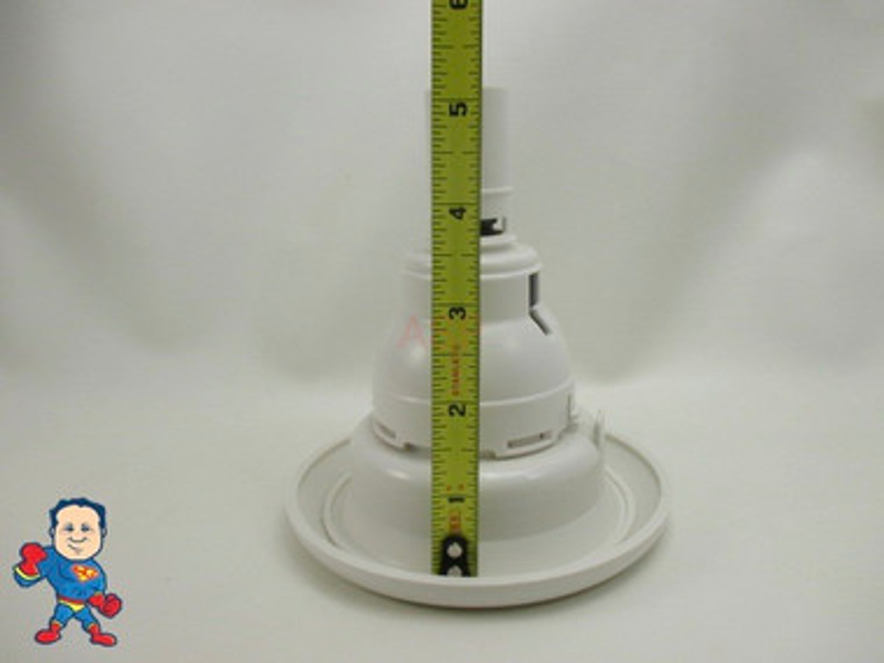 Jet Internal, Waterway, Power Storm, 5" face diameter, Directional, 5 Scallop, White Smooth