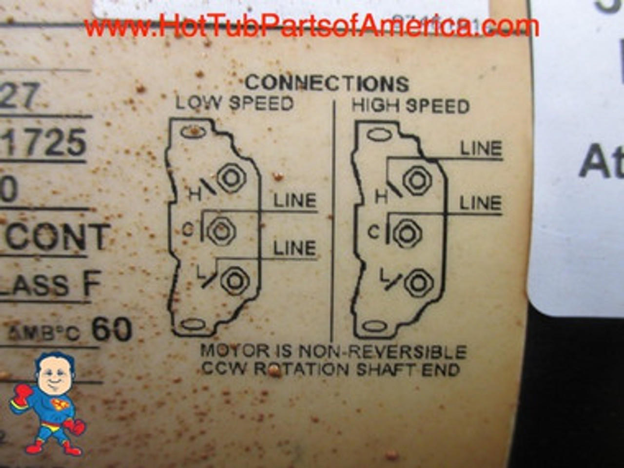 An Example of a 230V (2) Speed Emerson motor wiring on the Motor End:
High Speed Red Wire goes on (H) for High Speed
Common or Neutral White Wires goes on (C) for Common or Neutral.. Note: In this case this wire would be Hot 115V..
Low Speed Black wire goes on (L) for Low Speed
Green goes on 1/4" Screw to the body cover...