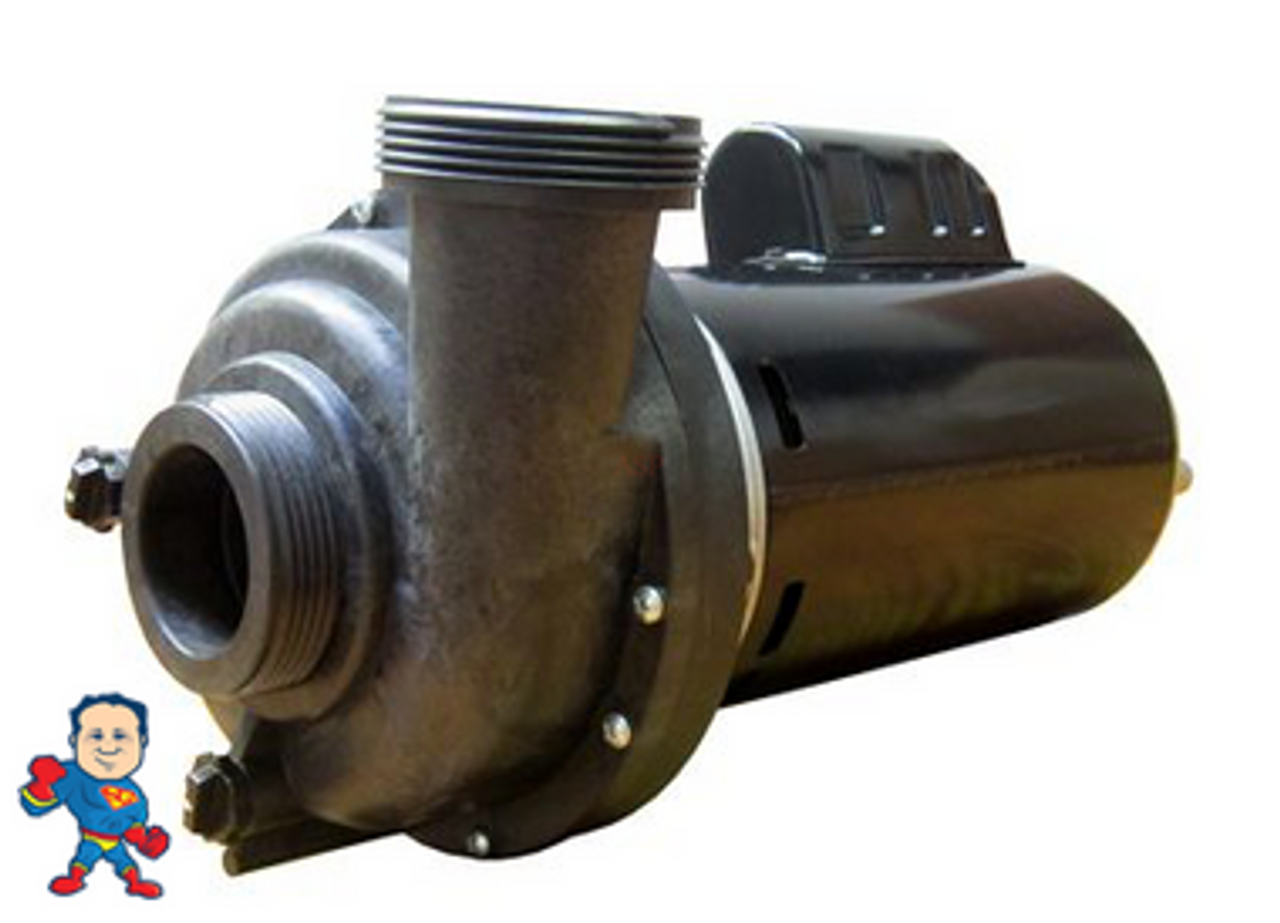 6500-345, Pump, Jacuzzi / Sundance, Baseless, Piranha, TheraFlo, 48FR, 1.5HP, 2SP, 115V
NOTE: THIS PUMP WILL NOT FIT ANY OTHER APPLICATION EXCEPT JACUZZI OR SUNDERANCE HOT TUBS WITH 45% DEGREE WET ENDS... DO NOT ORDER FOR ANY OTHER APPLICATIONS....