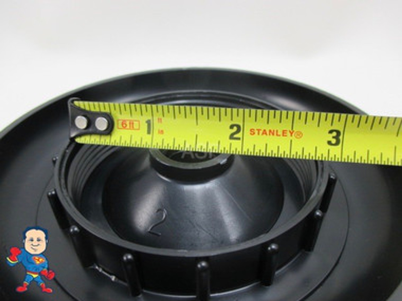 Dynasty Spa Hot Tub Diverter Cap 5" Wide Black Buttress Style