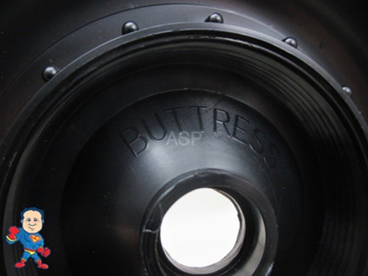 Dynasty Spa Hot Tub Diverter Cap 5" Wide Black Buttress Style