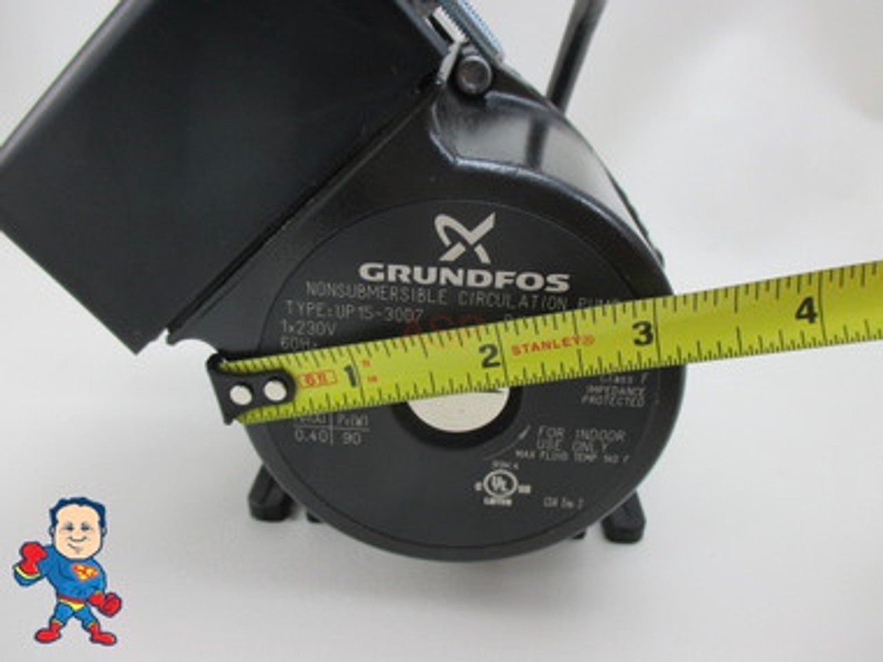 Retrofit Kit Pump Circulation Grundfos 230v 3/4" Barb 12-18 GPM New Style
