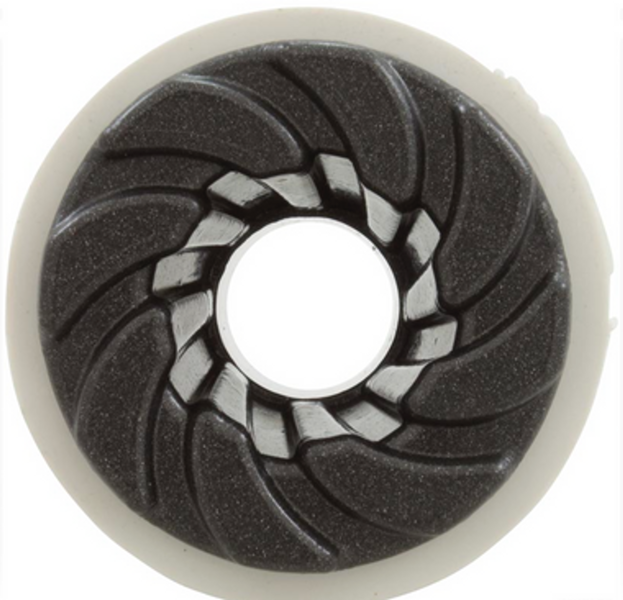 1 5/8" Face, Jet Assembly, Waterway, Ozone, Swirl Face, 1 1/8 to 1 1/4" Hole Size, 3/4" Barb, Dark Gray