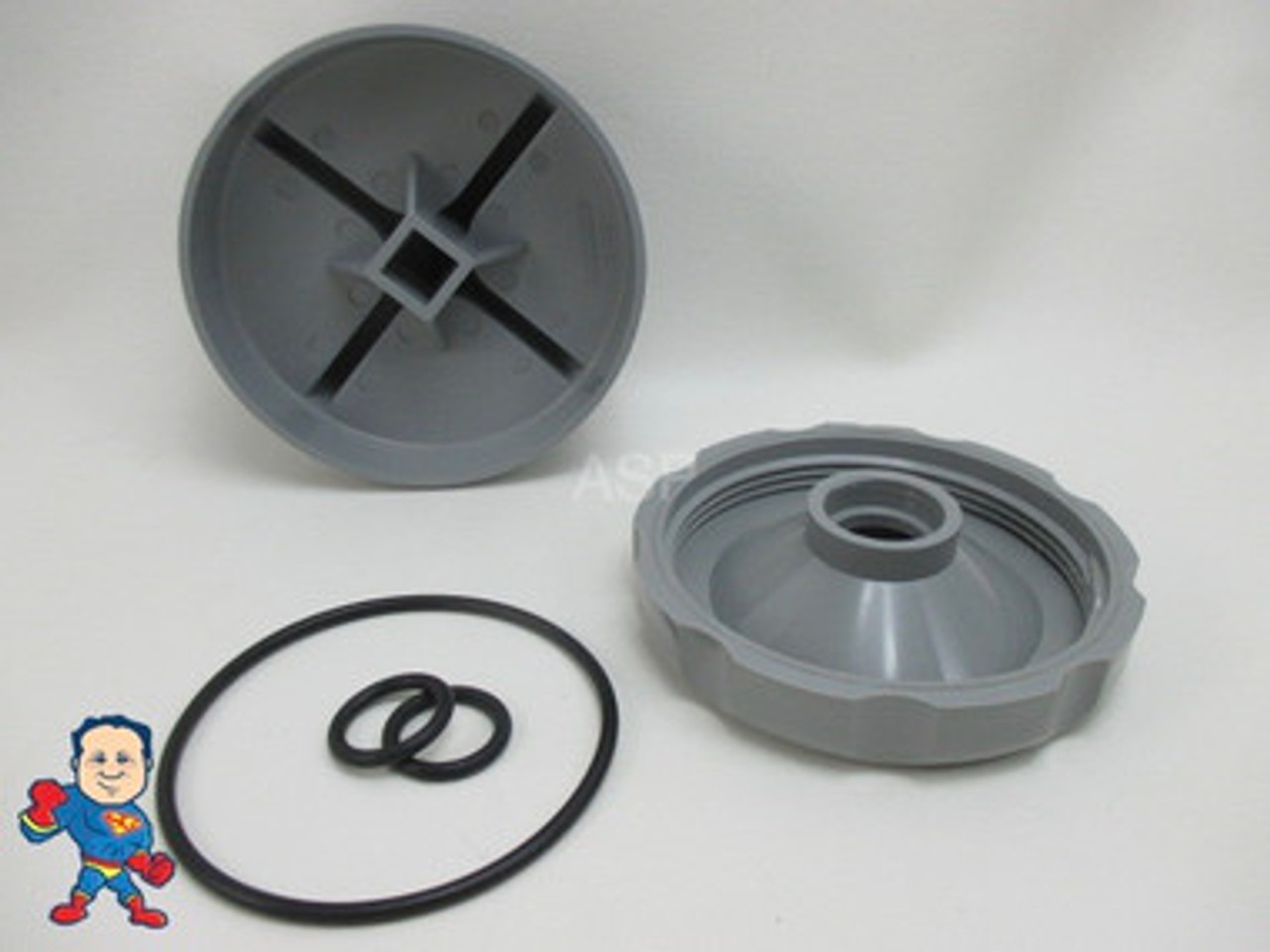 Dimension One D1 D-1 Diverter Knob Cap & O-Ring Kit Gray Spa Hot Tub Part