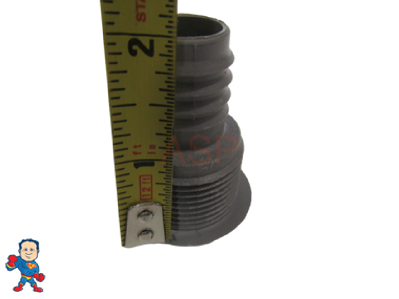 1 5/8" Face, Jet Assembly, Waterway, Ozone, Swirl Face, 1 1/4 to 1 1/2" Hole Size, 3/4" Barb, Gray