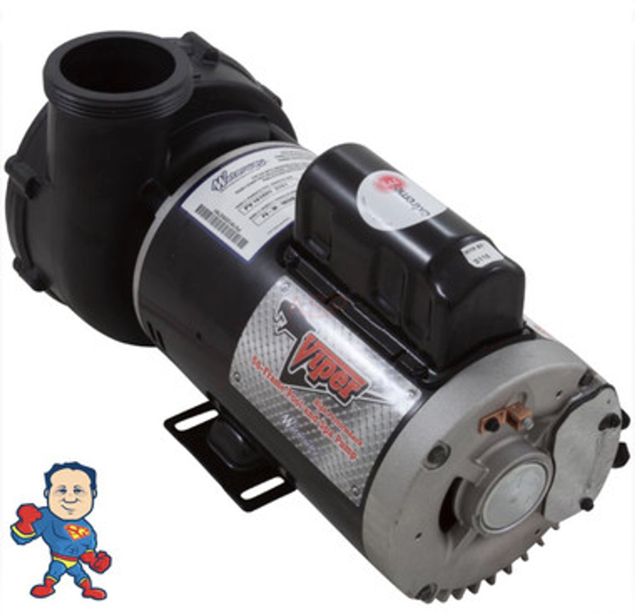 Pump, Waterway Viper, 5.0hp, 230v, 2-spd, 56fr, 2-1/2" x 2-1/2"", OEM
The measurement from the edge of the thread to the edge of the thread on the Suction and Pressure side is 3 11/16"..
