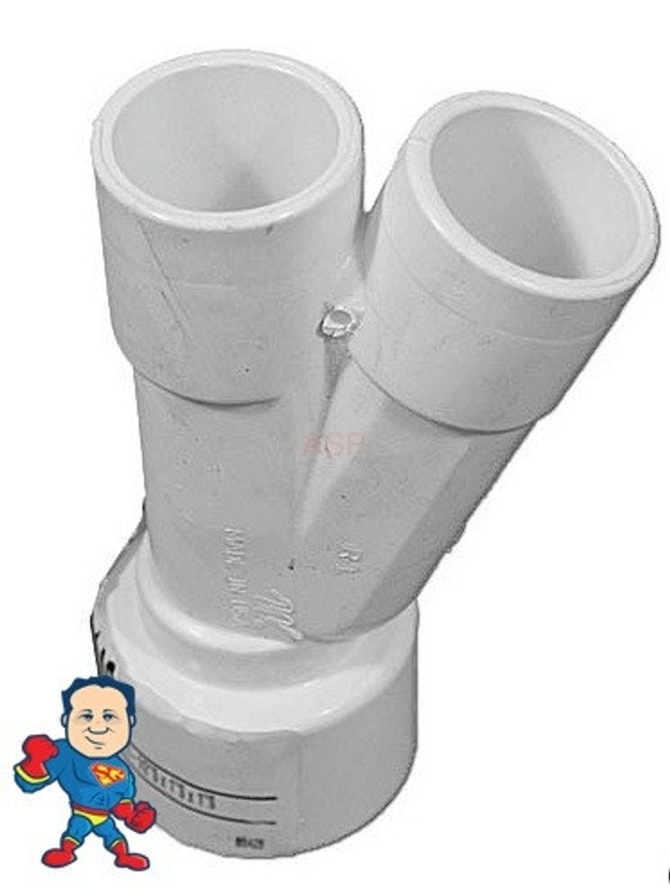 Manifold ,Wye, 1-1/2" slip x 1" slip x 1" slip