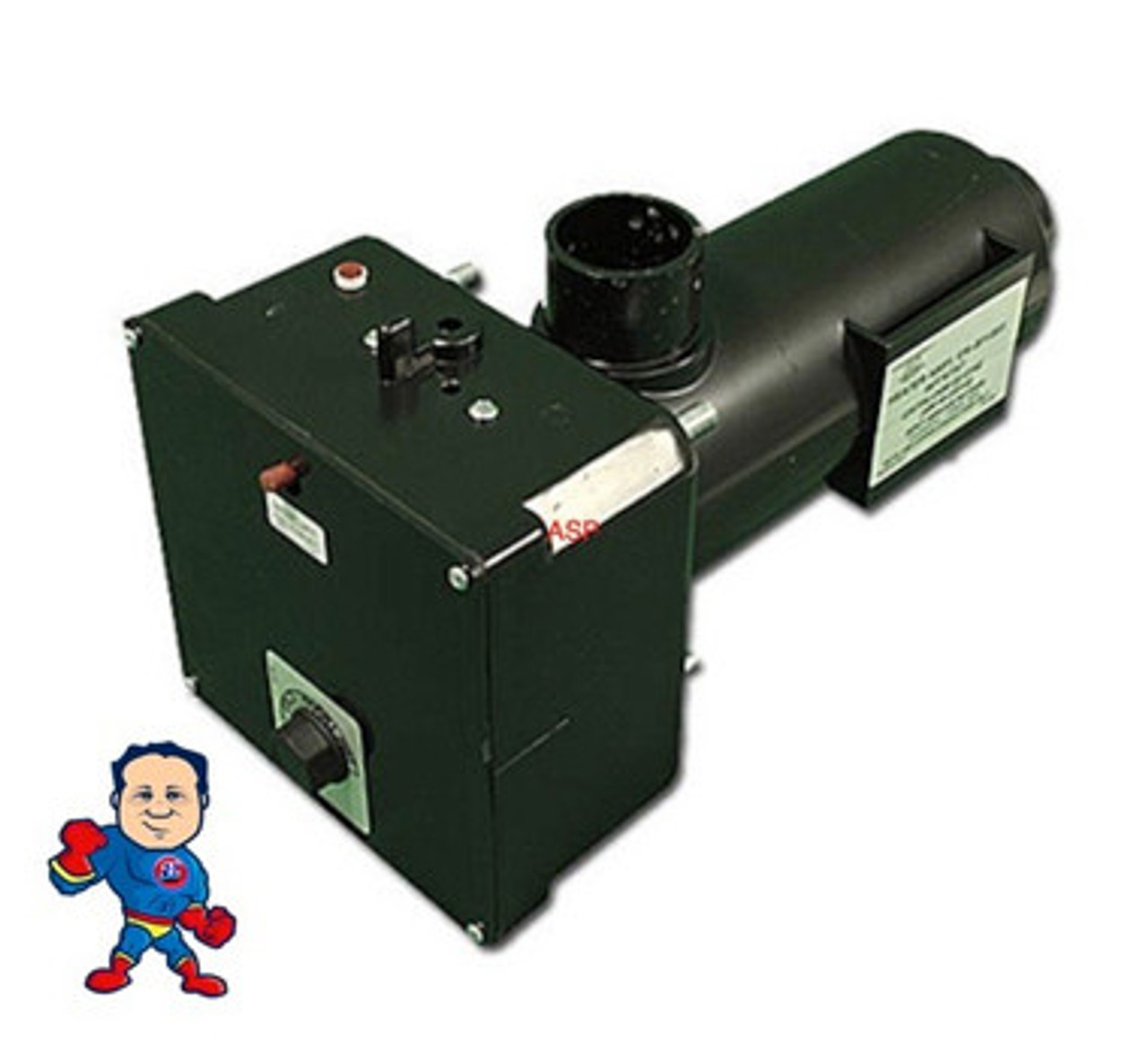 90° Heater Assembly, Brett Aqualine, Plastic Manifold, 5.5kW, 230V, w/Hi-Limit, T-Stat, P-Switch