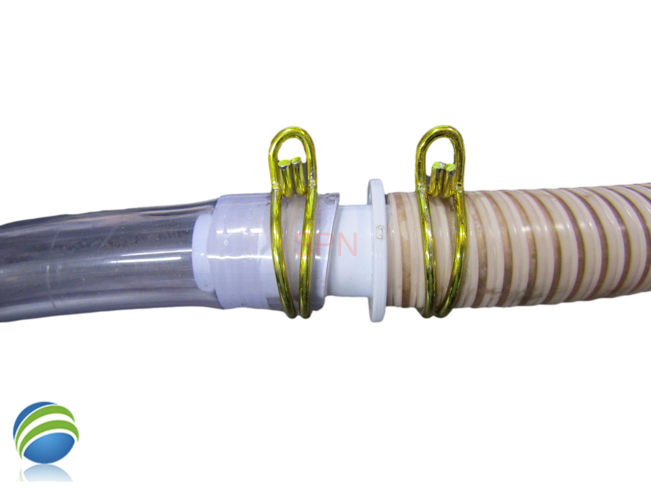 This kit will connect either Clear to Clear 3/4" ID tubing or Spiral to Clear 3/4" ID using the smooth side with the Spiral tubing..