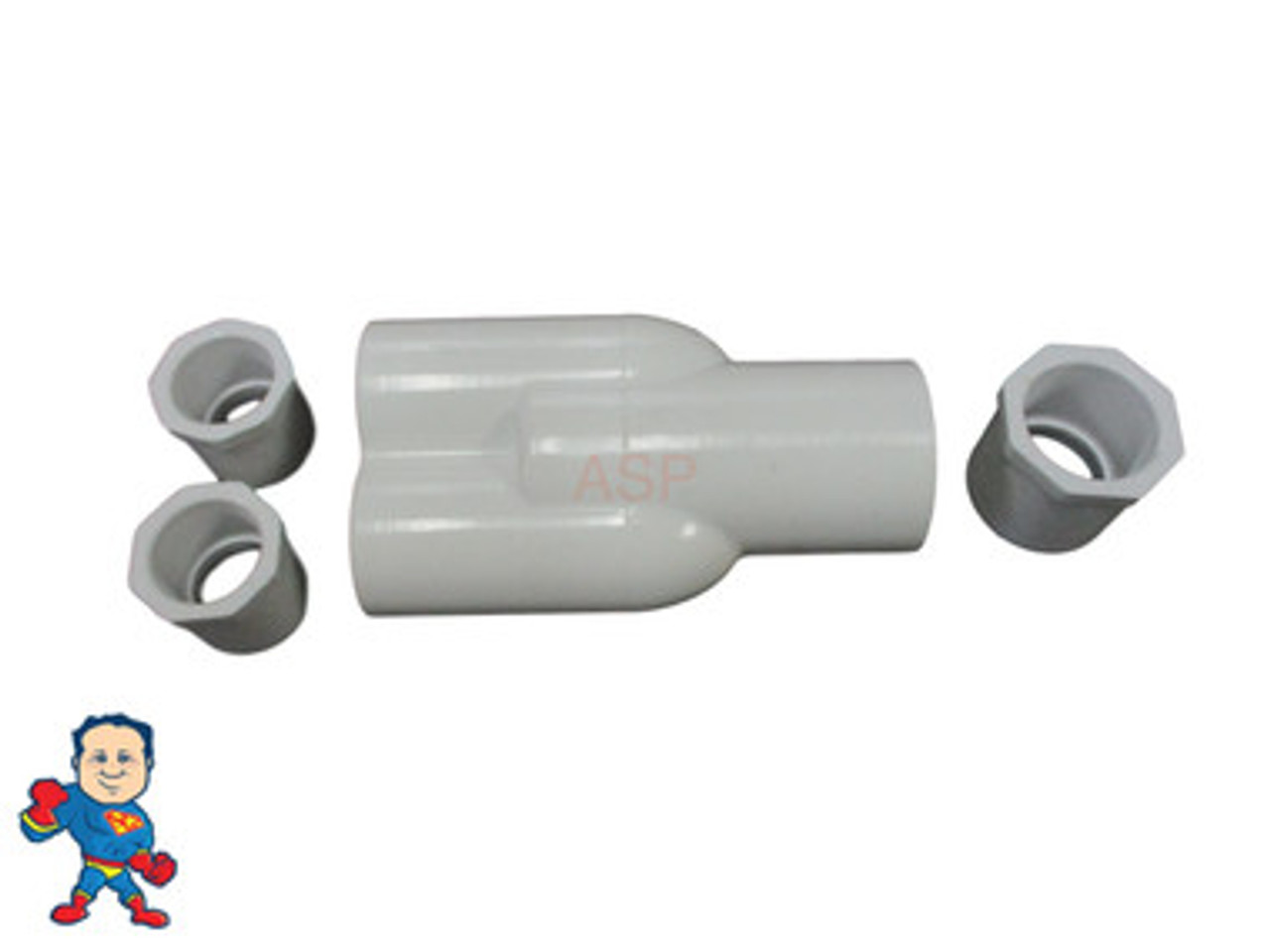 Manifold Wye, 3/4"s x 1/2"s x 1/2"s, Solution Kit