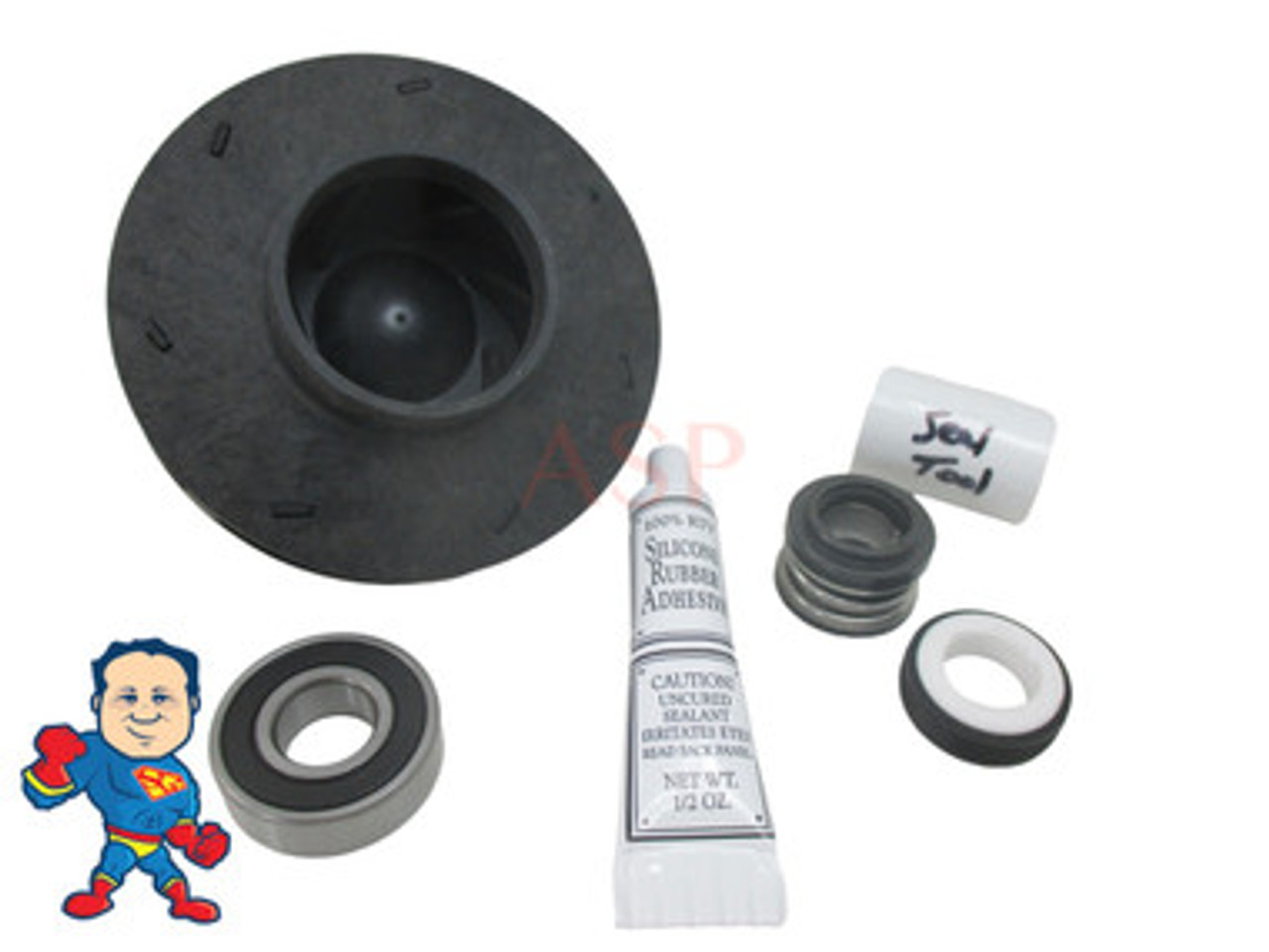 XP2 3.0 HP 2 1/8" Eye Impeller & Seal (1) Bearing Kit Aqua-Flo 230V 12 Amp