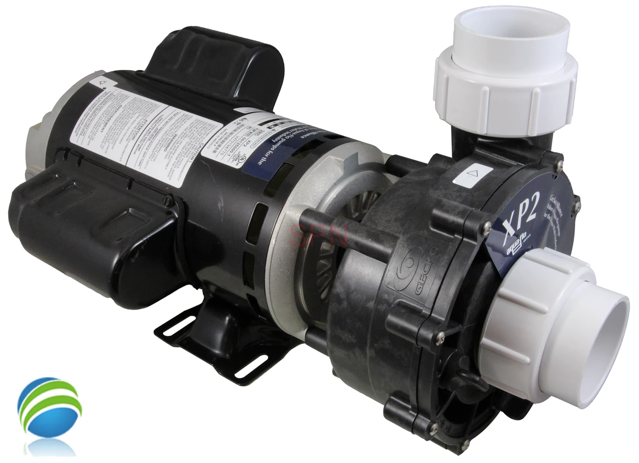 Here is the new style that Aqua-Flo is sending out. Notice the one capacitor on the side instead of the top like originals. This can affect your install and that's why unless noted otherwise in your order notes, we will send a separate motor and wetend.