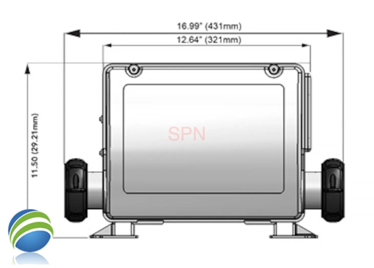 Control Retrofit Kit Balboa BP7, 1 or 2 Pump/Blower ,Ozone ,Light, 4.0kW, 115v/230v, with TP500 Topside