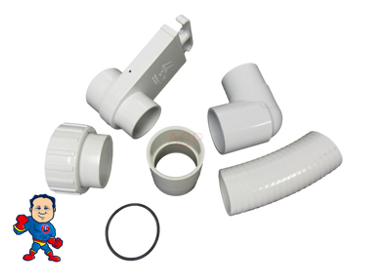 Hot Tub 2" 90° Pump Union To Plumbing Glue Connection Kit