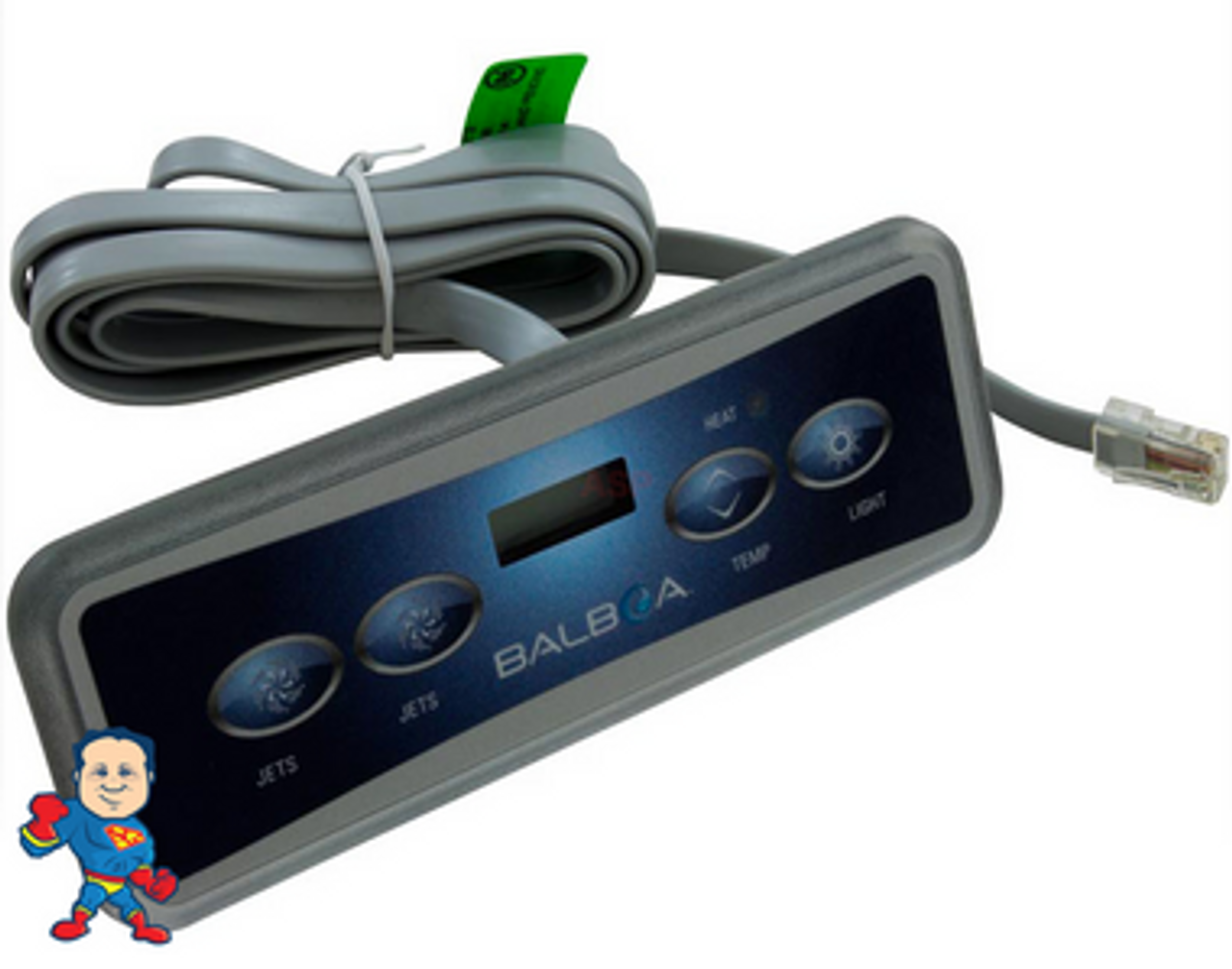 4 Button, Topside, E4, Balboa, ECO401, LCD, Lite Duplex Digital, (2) Pumps, Temp, Light