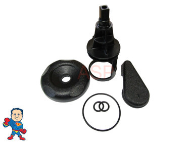 Waterway Buttress, Diverter Kit, Stem, O-Ring, Handle & Cap 3 5/8" Wide Black Textured 5 Scallop Video