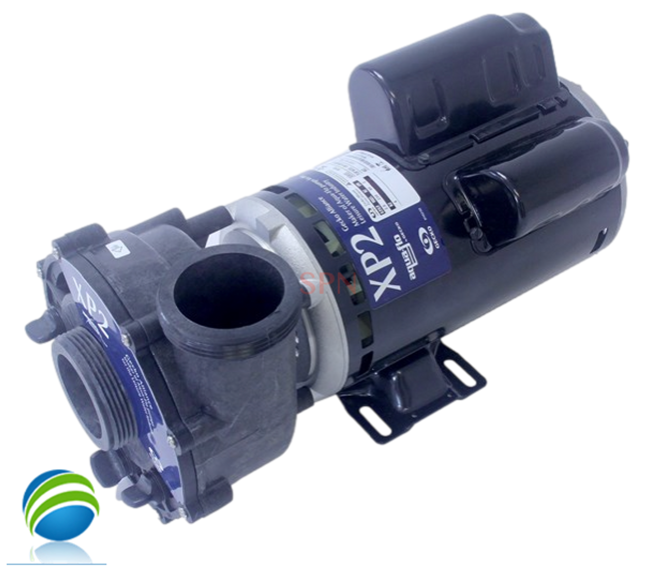 Complete Pump, Aqua-Flo, XP2, 2.0HP, 230v, 2-spd, 48 frame, 2", 1 or 2 speed 8.5A
The Suction and Pressure Sides measures about 3" Edge to Edge..