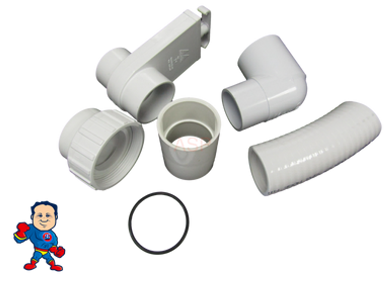 Hot Tub 2" 90° Pump Union To Plumbing Glue Connection Kit