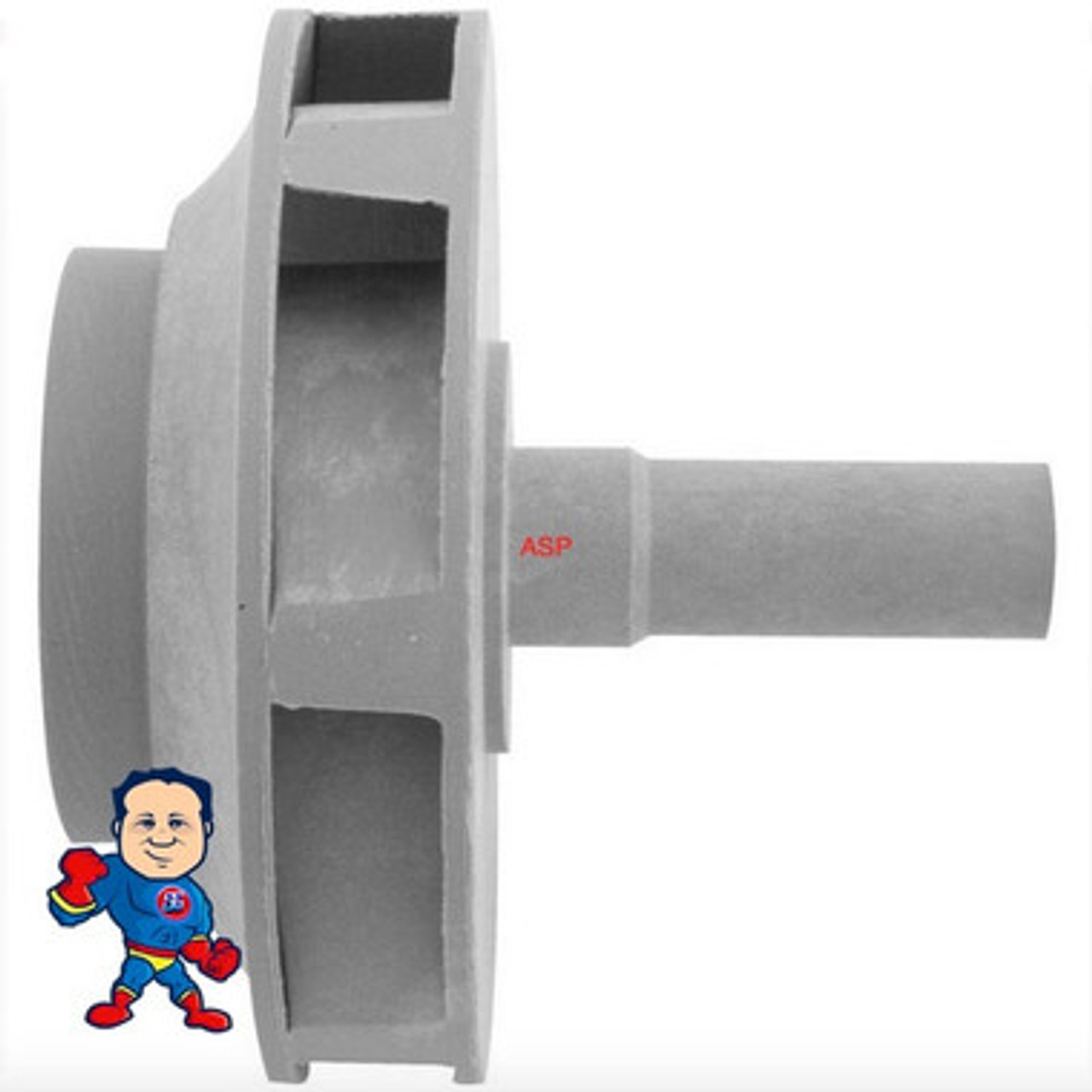 Impeller, Jacuzzi, Piranha,Thera-Max,Thera-Flo, 2.5hp, Sundance, 4 Mount Wet End Fixed Bracket Motors Only