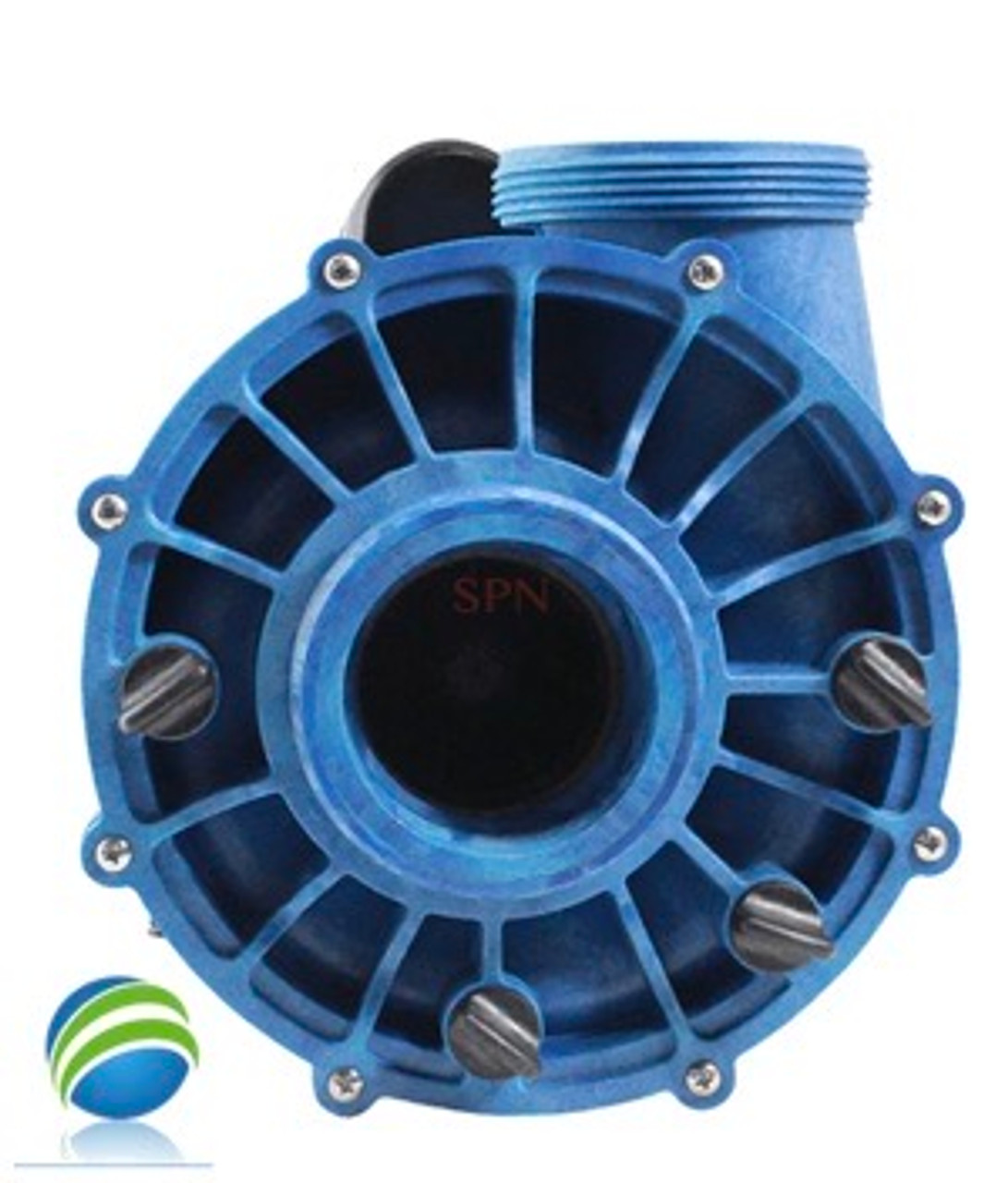 Complete Pump, Aqua-Flo, XP3, 4.0HP, 15.0/4.5A, 230v, 56fr, 2 1/2"X 2 1/2" 1 or 2 Speed
The suction side and pressure side measure about 3 5/8" edge to edge