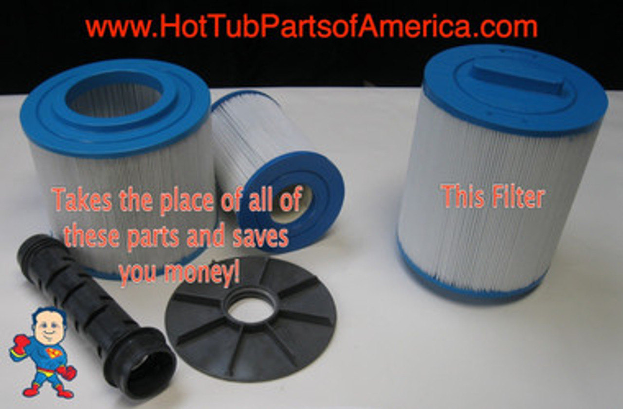 You can replace all of these parts with a single filter to save money and make your filter service more simple.