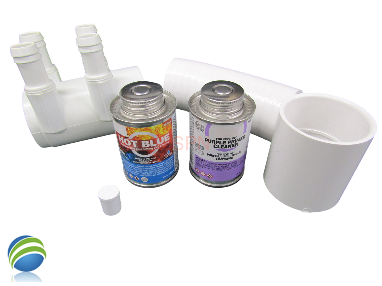 Water Manifold, Base Glue Kit , 2"spg x Dead End x (4) 3/4" Coupler Video How To