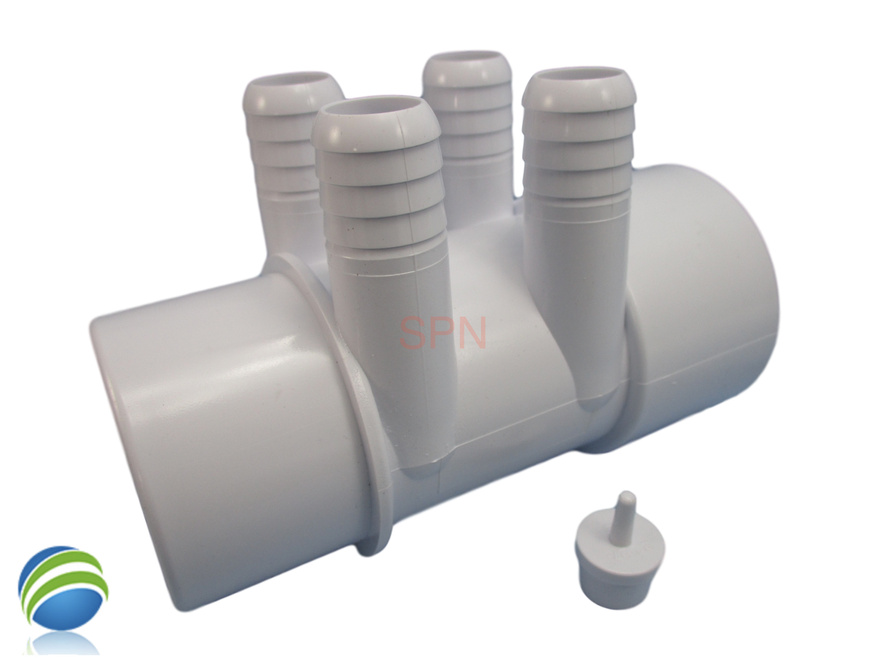 The manifold featured in this kit is Open on both ends.. One end receives a 2" Pipe or fitting that would measure 2 3/8" OD and on the other end glues inside of a 2" fitting that would measure 2 3/8" Inside Diameter..